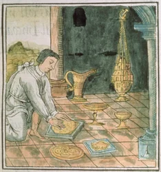 Ms Palat. 218-220 Boek IX Gouden objecten in een Azteekse winkel, uit de 
